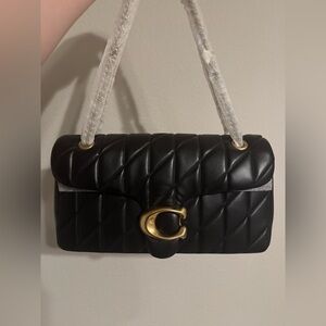 Black Quilted Leather Shoulder Bag